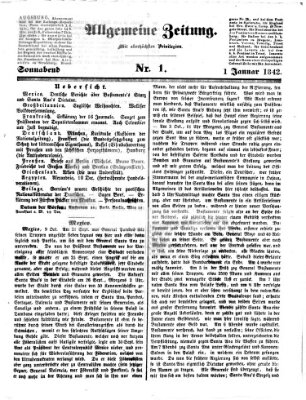 Allgemeine Zeitung Saturday 1. January 1842