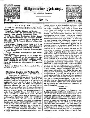 Allgemeine Zeitung Freitag 7. Januar 1842