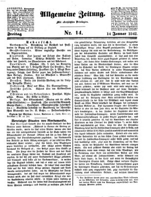 Allgemeine Zeitung Freitag 14. Januar 1842