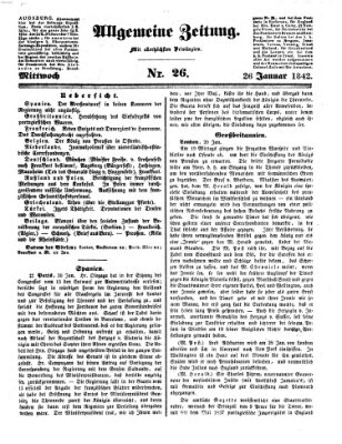 Allgemeine Zeitung Mittwoch 26. Januar 1842