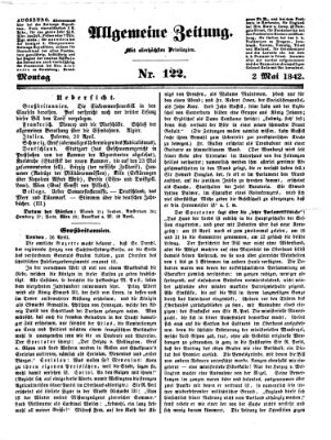 Allgemeine Zeitung Montag 2. Mai 1842