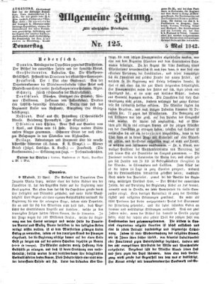 Allgemeine Zeitung Donnerstag 5. Mai 1842