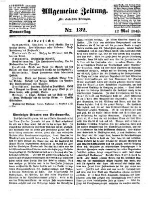 Allgemeine Zeitung Donnerstag 12. Mai 1842