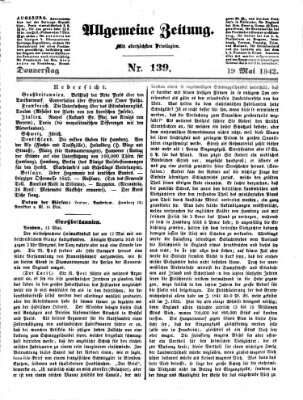 Allgemeine Zeitung Donnerstag 19. Mai 1842