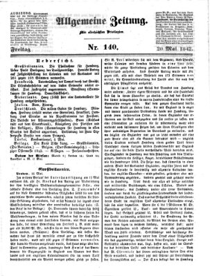 Allgemeine Zeitung Freitag 20. Mai 1842