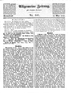 Allgemeine Zeitung Samstag 21. Mai 1842