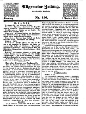 Allgemeine Zeitung Sonntag 5. Juni 1842