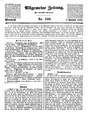 Allgemeine Zeitung Mittwoch 8. Juni 1842