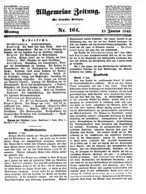 Allgemeine Zeitung Montag 13. Juni 1842