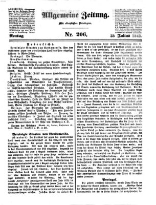 Allgemeine Zeitung Montag 25. Juli 1842