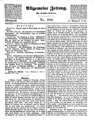 Allgemeine Zeitung Mittwoch 10. August 1842