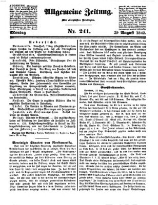 Allgemeine Zeitung Montag 29. August 1842