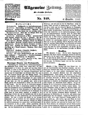 Allgemeine Zeitung Dienstag 6. September 1842