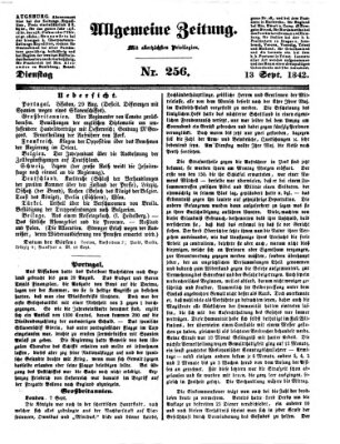 Allgemeine Zeitung Dienstag 13. September 1842