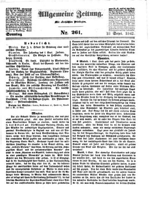 Allgemeine Zeitung Sonntag 18. September 1842