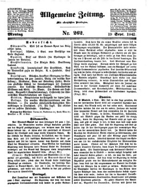 Allgemeine Zeitung Montag 19. September 1842