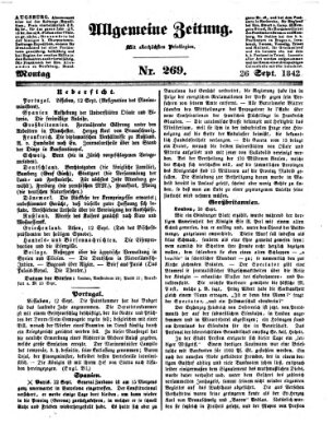 Allgemeine Zeitung Montag 26. September 1842