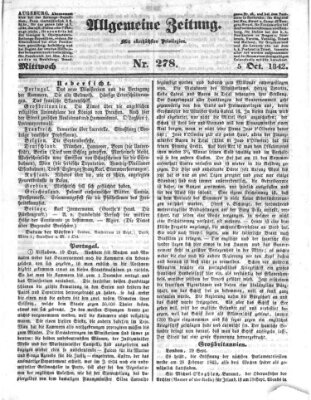 Allgemeine Zeitung Mittwoch 5. Oktober 1842