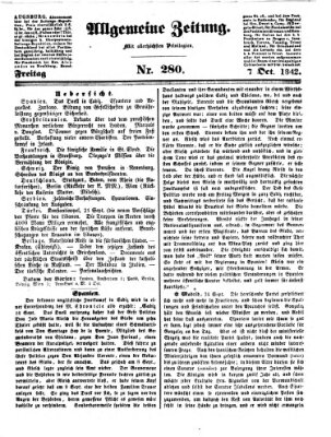 Allgemeine Zeitung Freitag 7. Oktober 1842