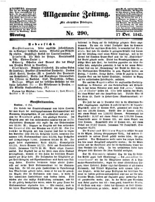 Allgemeine Zeitung Montag 17. Oktober 1842