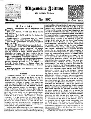 Allgemeine Zeitung Montag 24. Oktober 1842