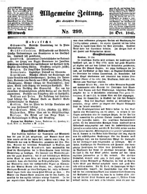 Allgemeine Zeitung Mittwoch 26. Oktober 1842