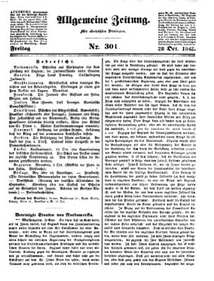 Allgemeine Zeitung Freitag 28. Oktober 1842