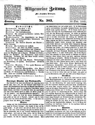 Allgemeine Zeitung Sonntag 30. Oktober 1842