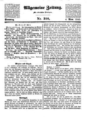 Allgemeine Zeitung Sonntag 6. November 1842