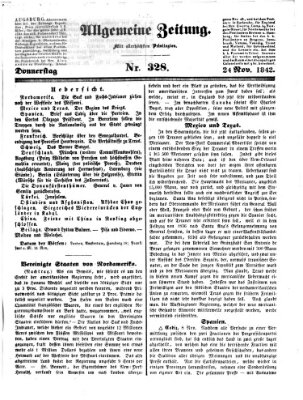 Allgemeine Zeitung Donnerstag 24. November 1842