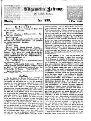 Allgemeine Zeitung Montag 5. Dezember 1842