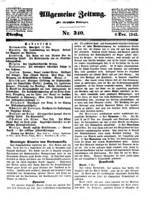 Allgemeine Zeitung Dienstag 6. Dezember 1842