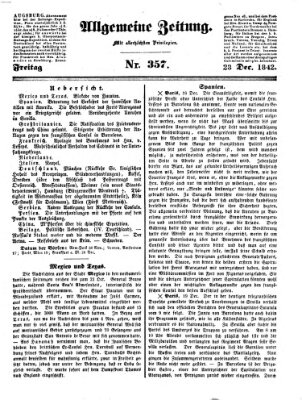 Allgemeine Zeitung Freitag 23. Dezember 1842