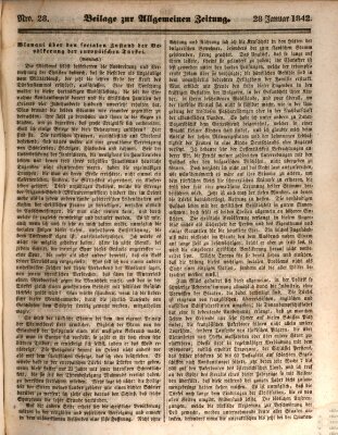 Allgemeine Zeitung. Beilage zur Allgemeinen Zeitung (Allgemeine Zeitung) Freitag 28. Januar 1842