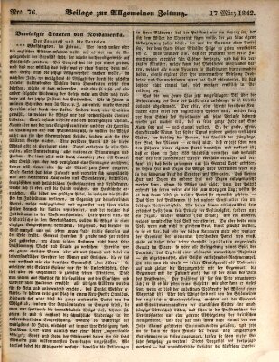 Allgemeine Zeitung. Beilage zur Allgemeinen Zeitung (Allgemeine Zeitung) Donnerstag 17. März 1842