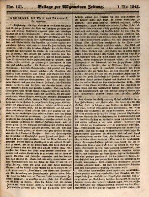 Allgemeine Zeitung. Beilage zur Allgemeinen Zeitung (Allgemeine Zeitung) Sonntag 1. Mai 1842