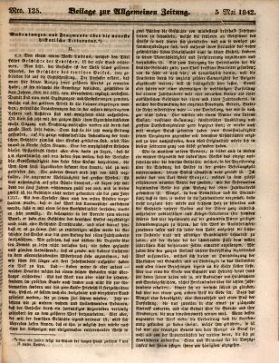 Allgemeine Zeitung. Beilage zur Allgemeinen Zeitung (Allgemeine Zeitung) Donnerstag 5. Mai 1842