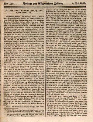 Allgemeine Zeitung. Beilage zur Allgemeinen Zeitung (Allgemeine Zeitung) Montag 9. Mai 1842