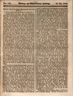 Allgemeine Zeitung. Beilage zur Allgemeinen Zeitung (Allgemeine Zeitung) Sonntag 22. Mai 1842