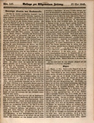 Allgemeine Zeitung. Beilage zur Allgemeinen Zeitung (Allgemeine Zeitung) Freitag 27. Mai 1842