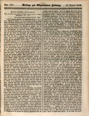 Allgemeine Zeitung. Beilage zur Allgemeinen Zeitung (Allgemeine Zeitung) Dienstag 28. Juni 1842