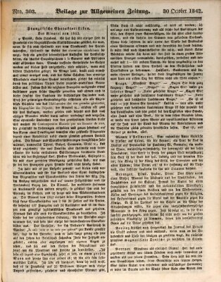 Allgemeine Zeitung. Beilage zur Allgemeinen Zeitung (Allgemeine Zeitung) Sonntag 30. Oktober 1842