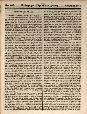 Allgemeine Zeitung. Beilage zur Allgemeinen Zeitung (Allgemeine Zeitung) Donnerstag 3. November 1842