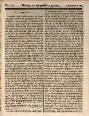 Allgemeine Zeitung. Beilage zur Allgemeinen Zeitung (Allgemeine Zeitung) Samstag 5. November 1842