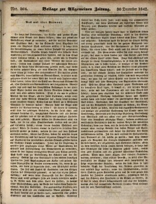 Allgemeine Zeitung. Beilage zur Allgemeinen Zeitung (Allgemeine Zeitung) Freitag 30. Dezember 1842