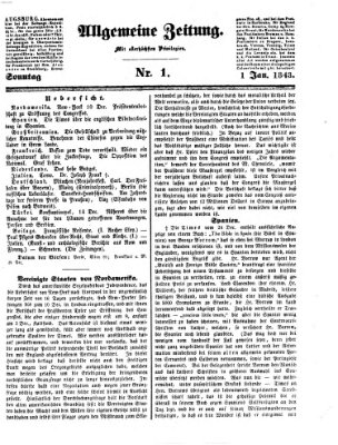 Allgemeine Zeitung Sonntag 1. Januar 1843