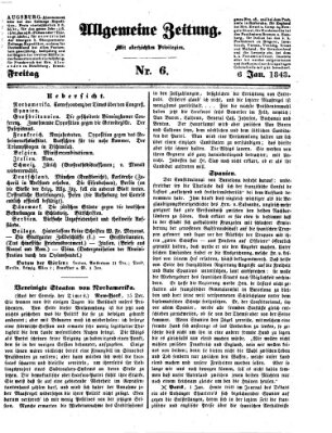 Allgemeine Zeitung Freitag 6. Januar 1843