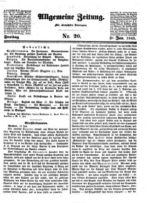 Allgemeine Zeitung Freitag 20. Januar 1843