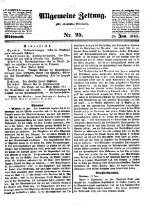 Allgemeine Zeitung Mittwoch 25. Januar 1843