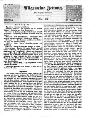 Allgemeine Zeitung Freitag 27. Januar 1843